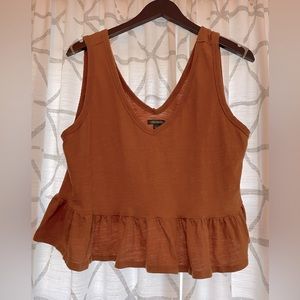Wild Fable crop top tank ruffle copper color size large